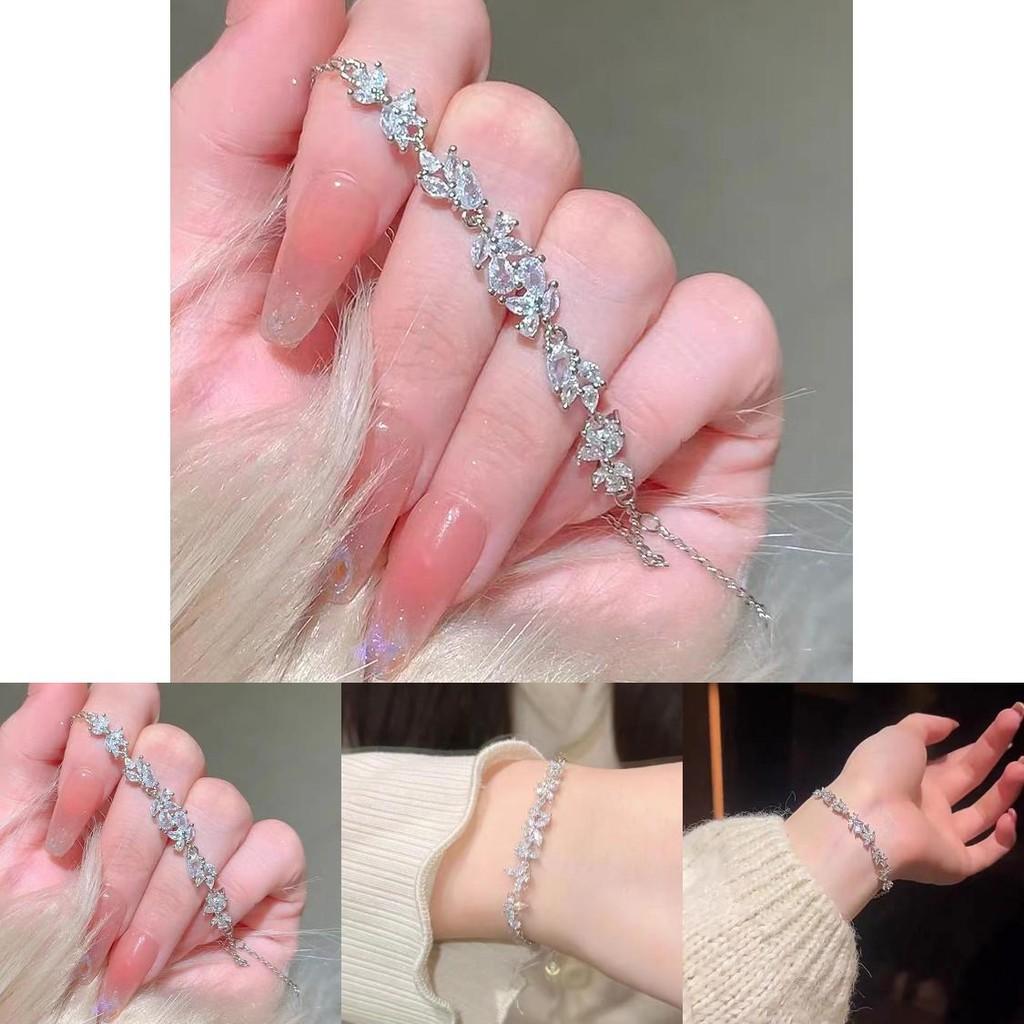 Elegant Wisteria Zircon Bracelet For Women Delicate And Luxurious Floral Design