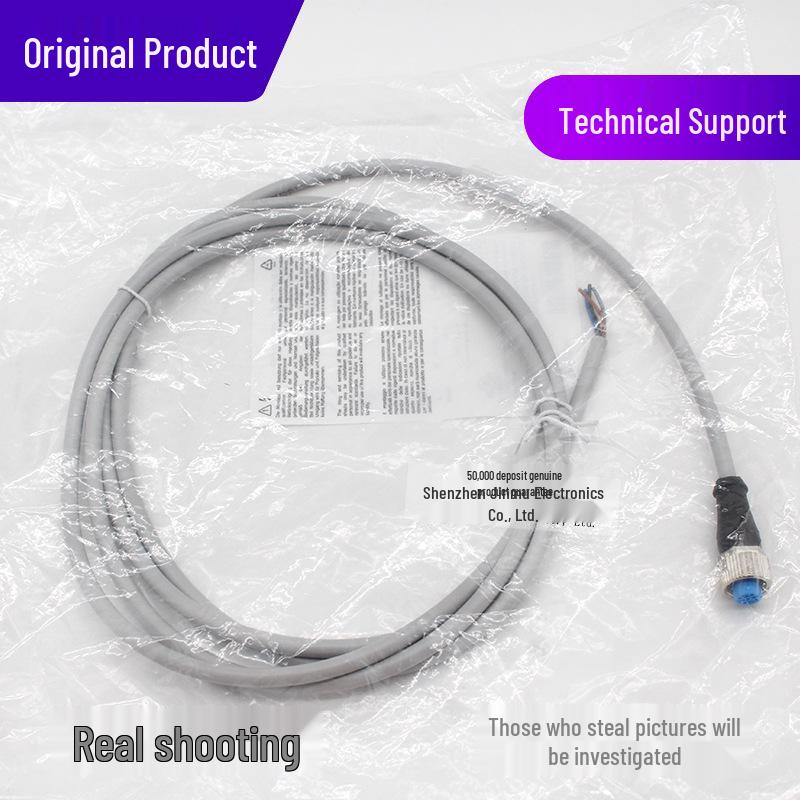 Genuine YF2A15-020VB5XLEAX 2m M12 Cable 5-Pin Straight Connector