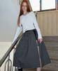 Lense Eyelet Layered Skirt Black Check