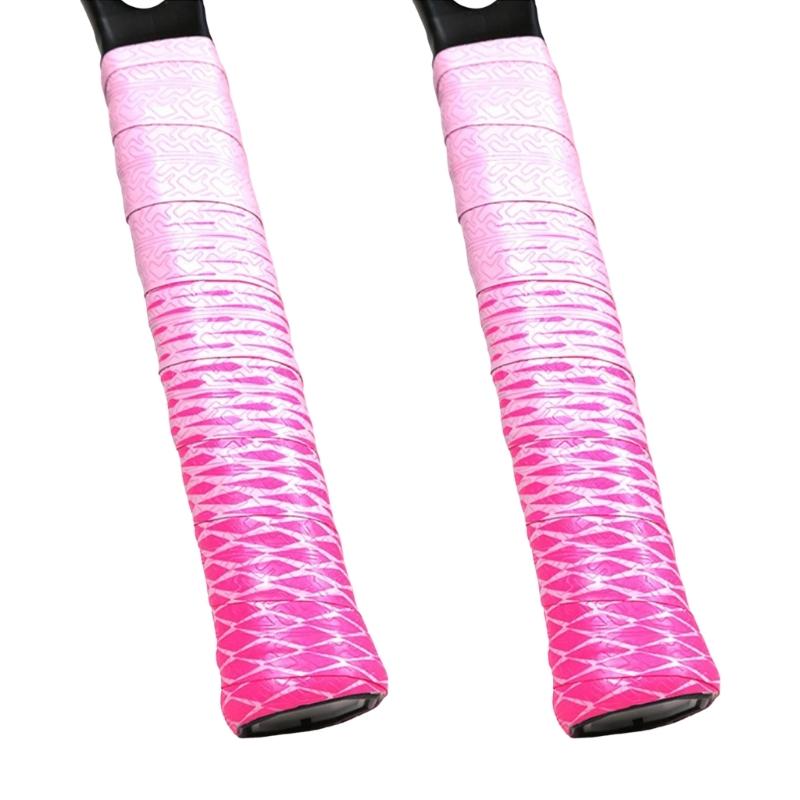 2 упаковки Потостойкое Рукоятка Руля Лента Рукоятки Ракетки для Тенниса Бадминтона Аксессуар для Велосипедных Аксессуаров розовый