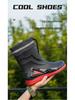 Men's Fleece-Lined Waterproof Rubber Rain Boots - Non-Slip, Warm, Outdoor, and Kitchen Safe