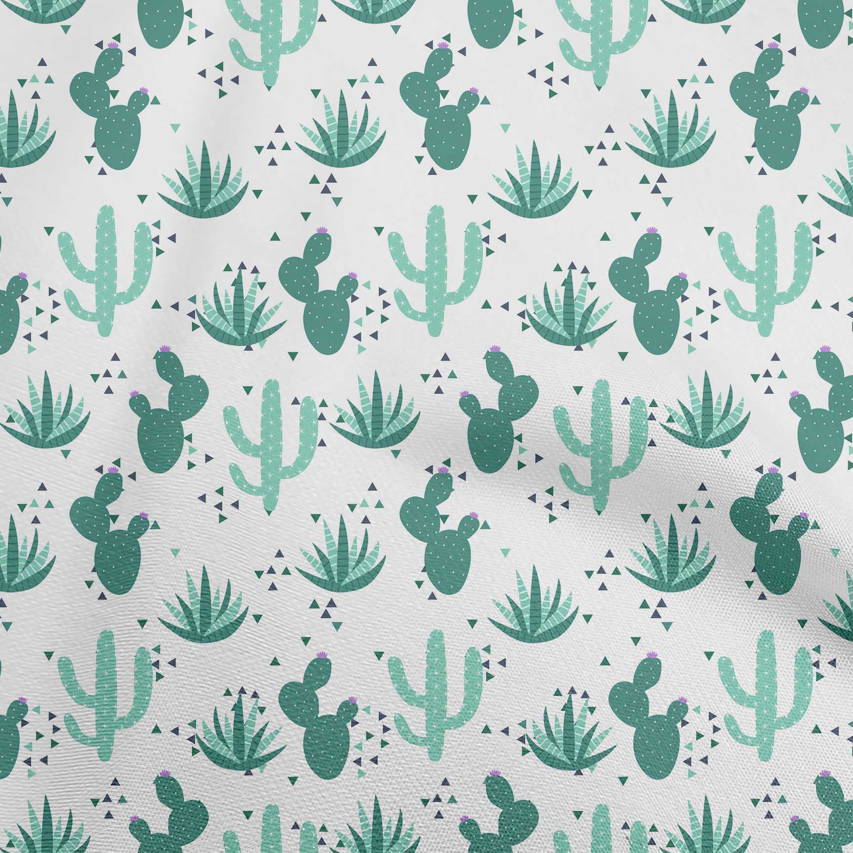 

oneOone Жоржет Віскоза Темно-оливково-зелена тканина Швейний матеріал «Кактус» Тканина з принтом у дворі 42 дюйма 42 Inch Wide - Viscose Chiffon чирок зелений колір