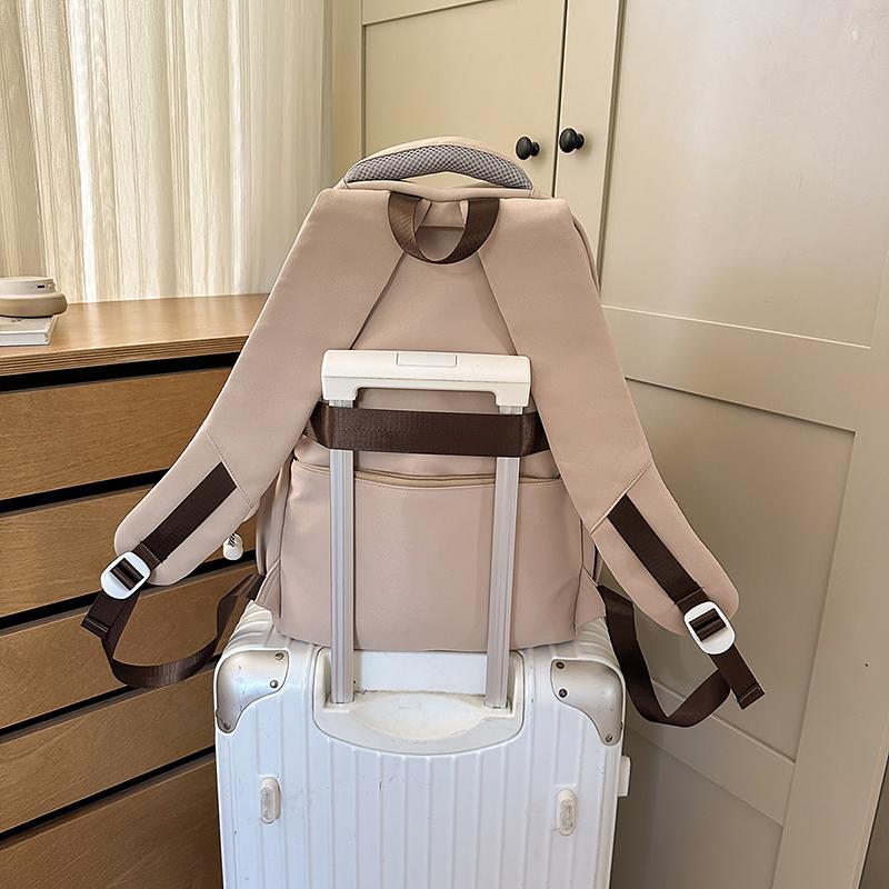 Color Block Student Schoolbag Women's Large Capacity Backpack