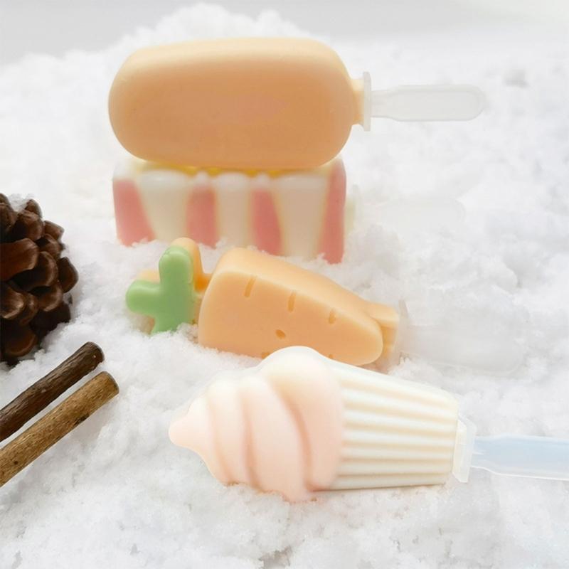 DIY Handmade Silicones Ice Creams Molds User Friendly Popsicles Molds Dessert Freezers Juice Ice Tray Molds