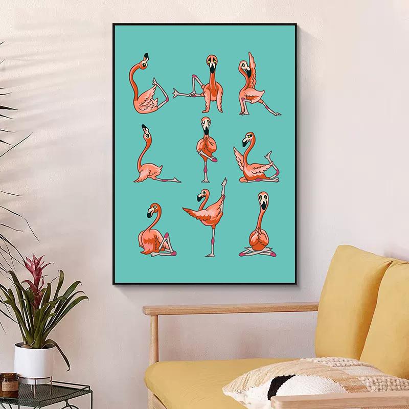 Modern Funny Cute Bulldog Cat Panda Yoga Gesture Poster And Print Canvas Painting Animal Nordic Wall Art Nursery Kidroom Decor