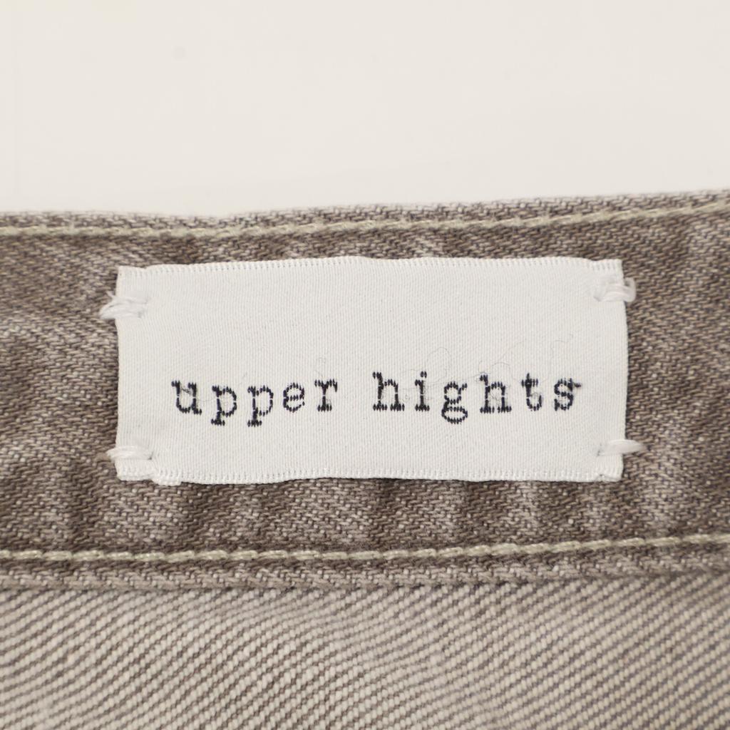 Upper Hights 13G279 THE LADY Gray Cotton Zip Fly Tapered Denim Pants Bottoms 24 grayUsed