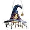 Stained Glass Witch Hat Hanging Decor Halloween Themed Gift