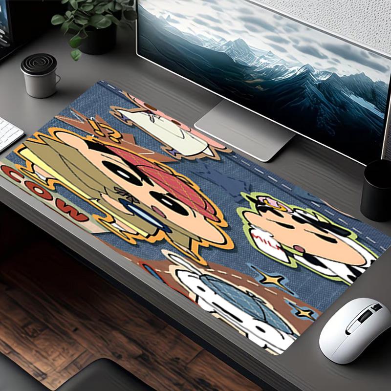 Crayon Shin Print Mouse Pad, for Keyboard Pad Laptop PC Mat for Office Home Use, Desk Decor, Perfect Birthday Gift for Gamers