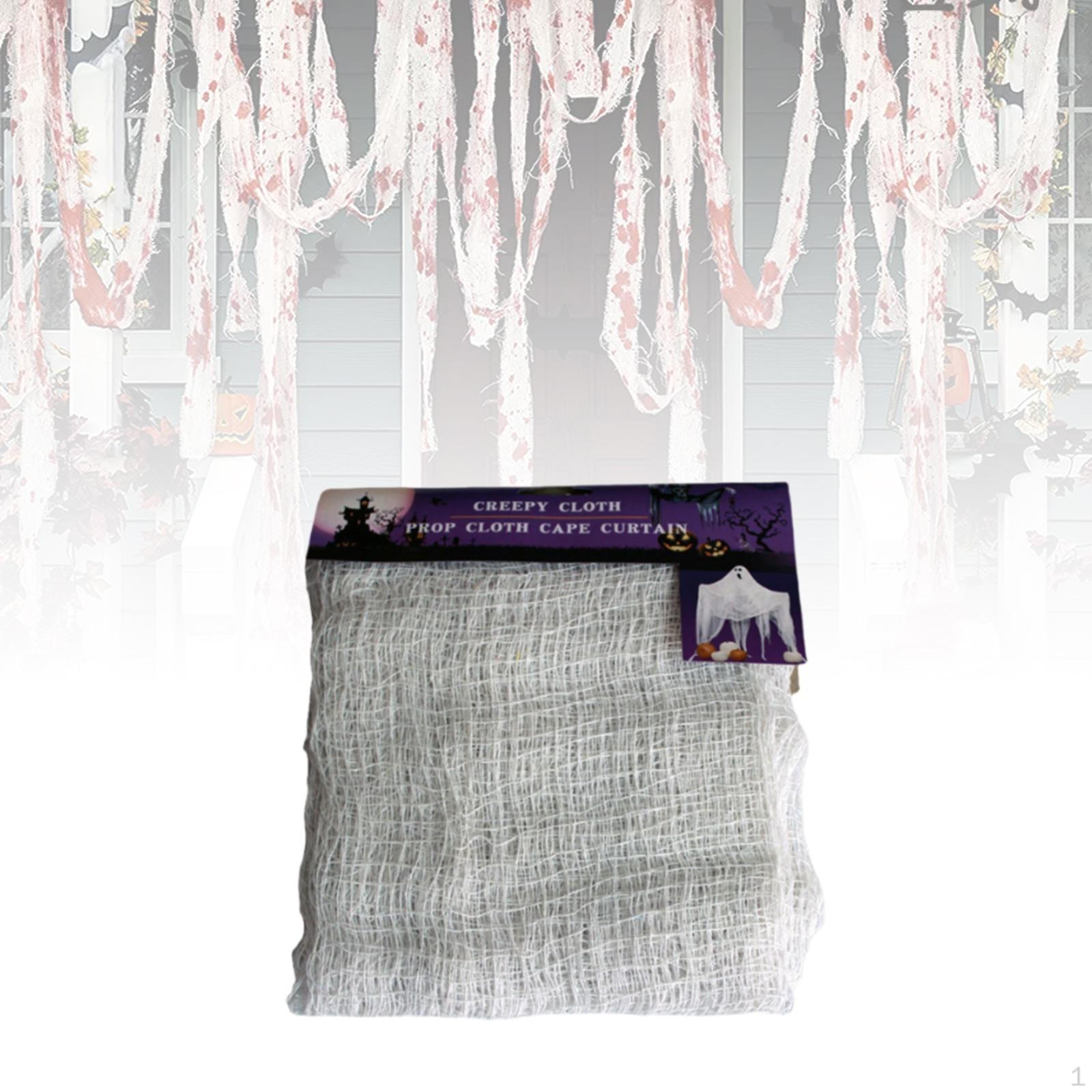 

Жуткий страшный декор из марли, жуткая ткань, белое украшение на Хэллоуин для дверного проема в помещении 76 cm x 180 cm