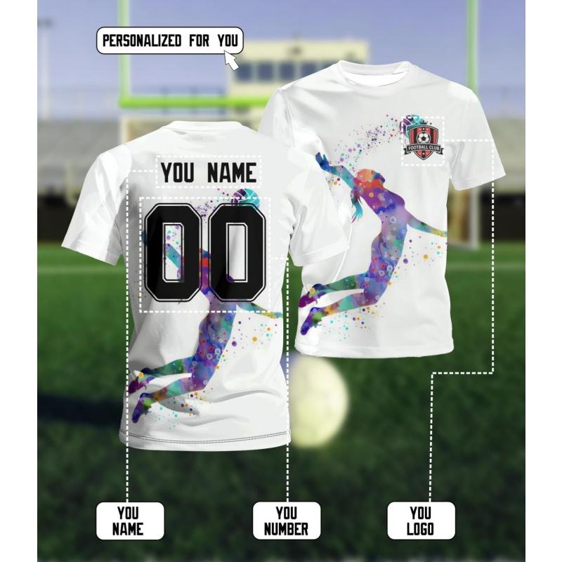 3D Printed Volleyball Jerseys T-shirt For Men Customized Graphic T Shirts Fashion Casual O-Neck Sports Tops Short Sleeve Tees