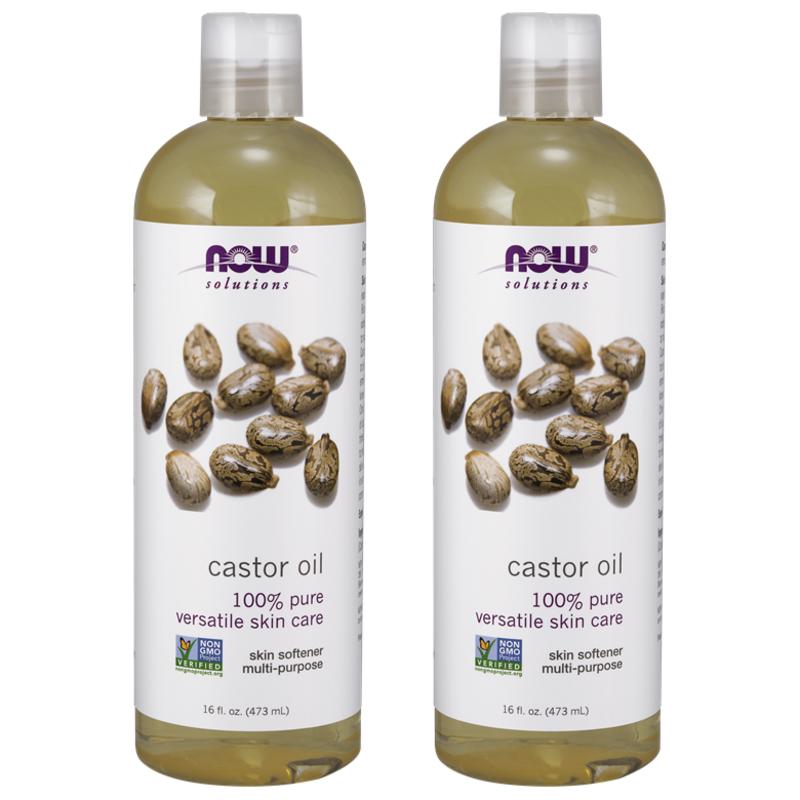 Now Foods 100% Pure Castor Oil, 473ml, 2 pcs