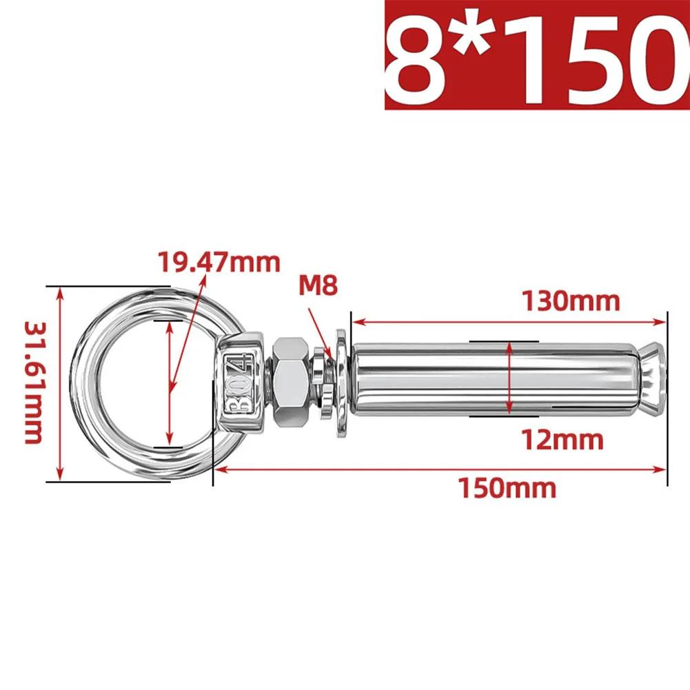 Expansionsbolzen mit Ringen Wandanker Ösenschrauben 6/8/10mm Ösenbolzen Ring Einhängemutter Schrauben Edelstahl Expansionsbolzen