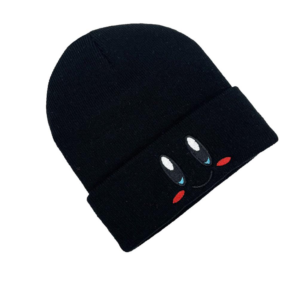 1pcs New Autumn Winter Bonnets Beanie Hats Cute Smiley Face Big Eyes Embroidered Knitted Hats Unisex Warm Knit Hats Five Colors