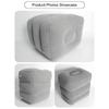 3-Layer Inflatable Foot Rest Pillow Adjustable Height Air Footrest for Travel Office Airplane Car Home