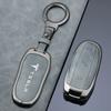 Car Sticker 2025 Hot Fashion Car Metal Advanced Gray Key Case Cover Shell Holder Protection Auto Styling Accessory For Tesla Mod