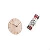 Silent Wood Wall Clock Creative Design for Restaurant Office Christmas Table Runner Dresser Scarf