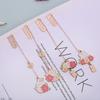 Book Clips Reading Paper Clips Book Tag Pendant Bookmark Rabbit Romantic Sakura Metal Bookmark