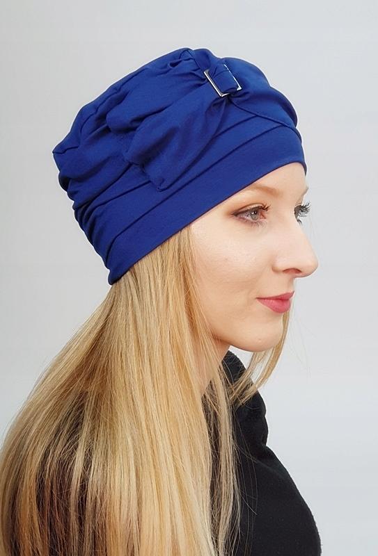 Rosalia Cornflower Blue Viscose Turban Double Cap Even After Chemotherapy