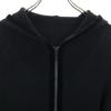 FOXEY Wool Long Sleeve Rib Knit Zip Hoodie 40 Black Women Used