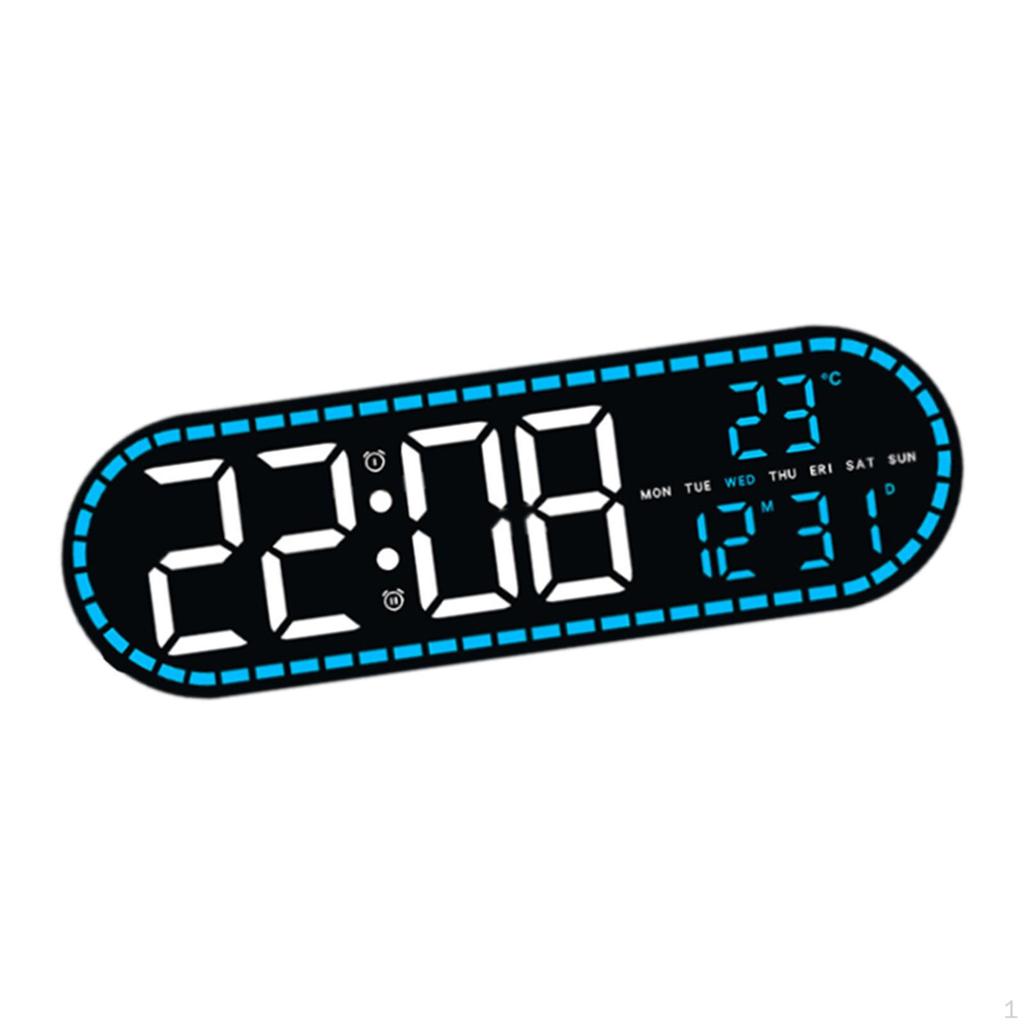Digital Alarm Clock Date/Time/Week Silent Portable Household LED Wall Electronic Clocks for