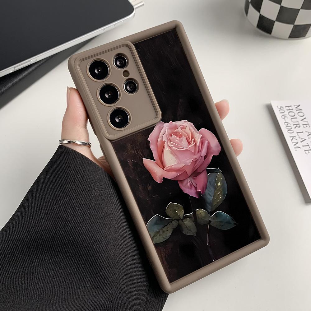 Soft TPU Case For Samsung A55 5G S25 Ultra S24 FE A54 A16 A15 A53 A35 A34 A14 A13 A06 A05 A05s A33 A25 S23 S22 Plus Flower Cover