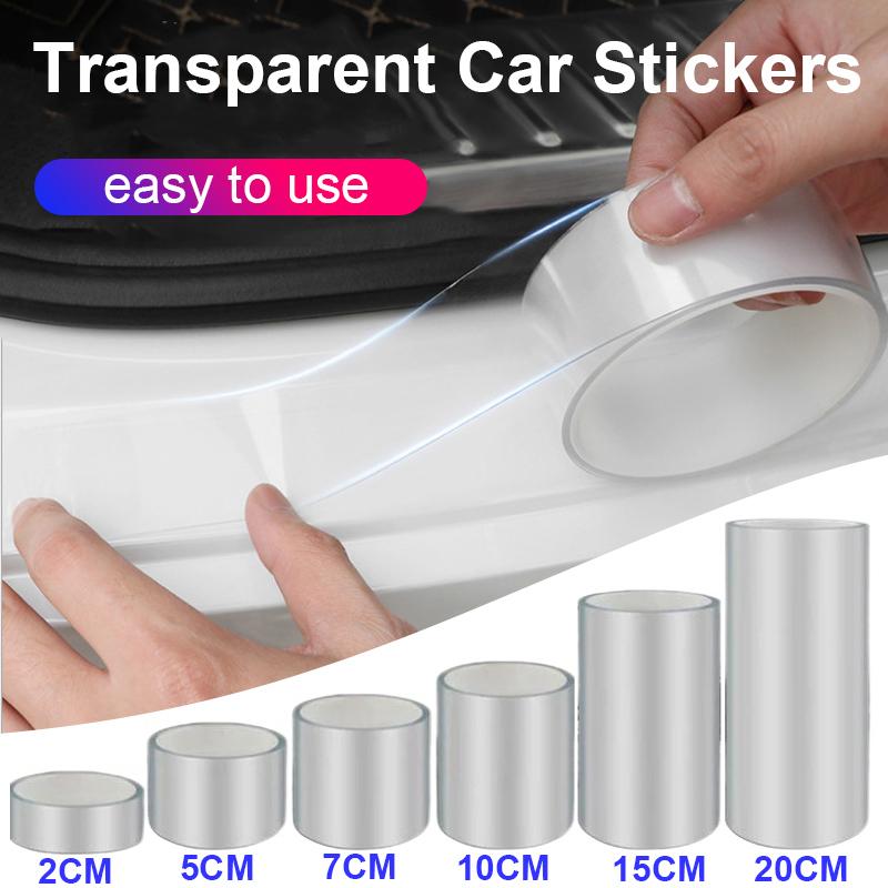 Car Door Protector Stickers Transparent Car Door Threshold Film Anti Scratch Door Edge Bumper Protector Sticker Car Decoration 2CM x 3M