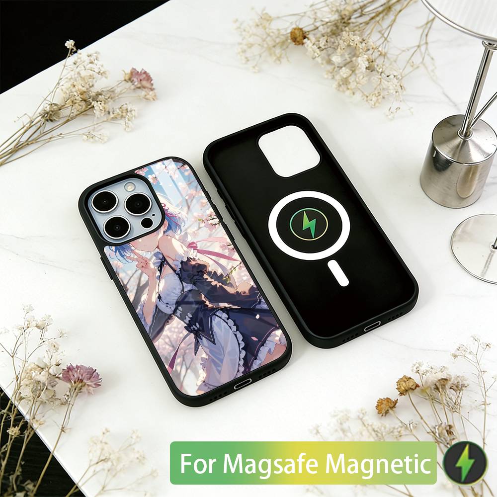 Rem R-Re Anime Z-Zero  Phone Case For iPhone17,16,15,14,13,12,11 Plus,Pro Magnetic For Magsafe Wireless Charging