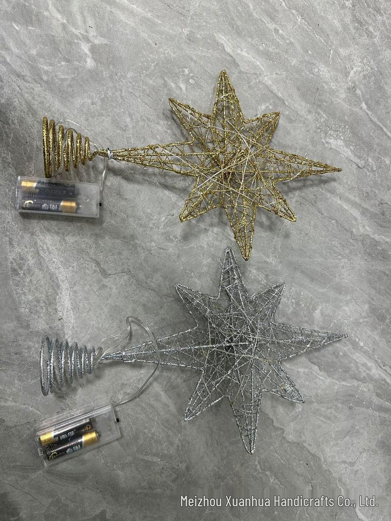 LED Iron Star Christmas Tree Topper
