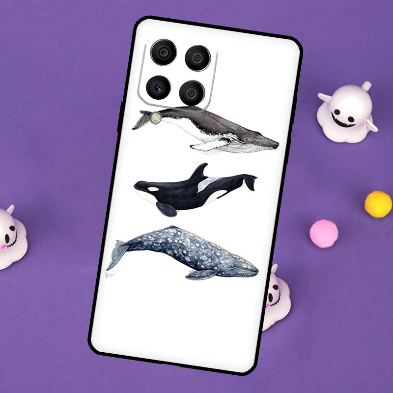 Shark and Killer Whale Cover For Samsung Galaxy M55 M15 M33 M13 M23 M53 M31 M51 M14 M34 M54 M20 M30s M52 M32 Case