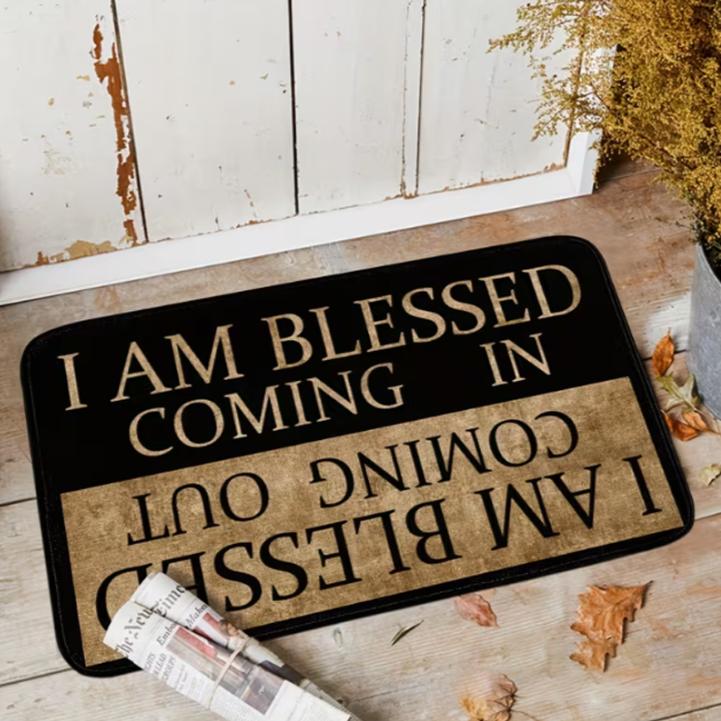 Fashionable Wood Grain Printed Door Mat English Carpet Suitable Front Door Entrance Living Room Bedroom Retro Home Decoration