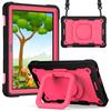 360 Rotating Case for Amazon Fire HD8 Plus 2020 10th Generation Handle Grip Stand Cover Shockproof Shoulder Strap Kids Funda # R