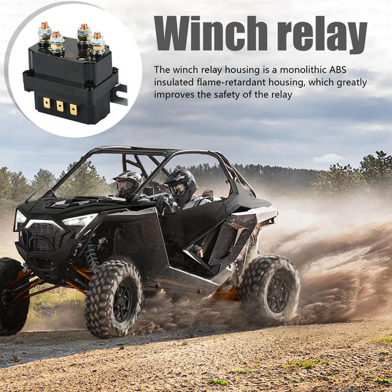 12V Winch Solenoid Relay Warn Winch Solenoid For Atvs Utvs Contactor Winch Solenoid Box Replacement 5000-7000 Lbs Winch Parts