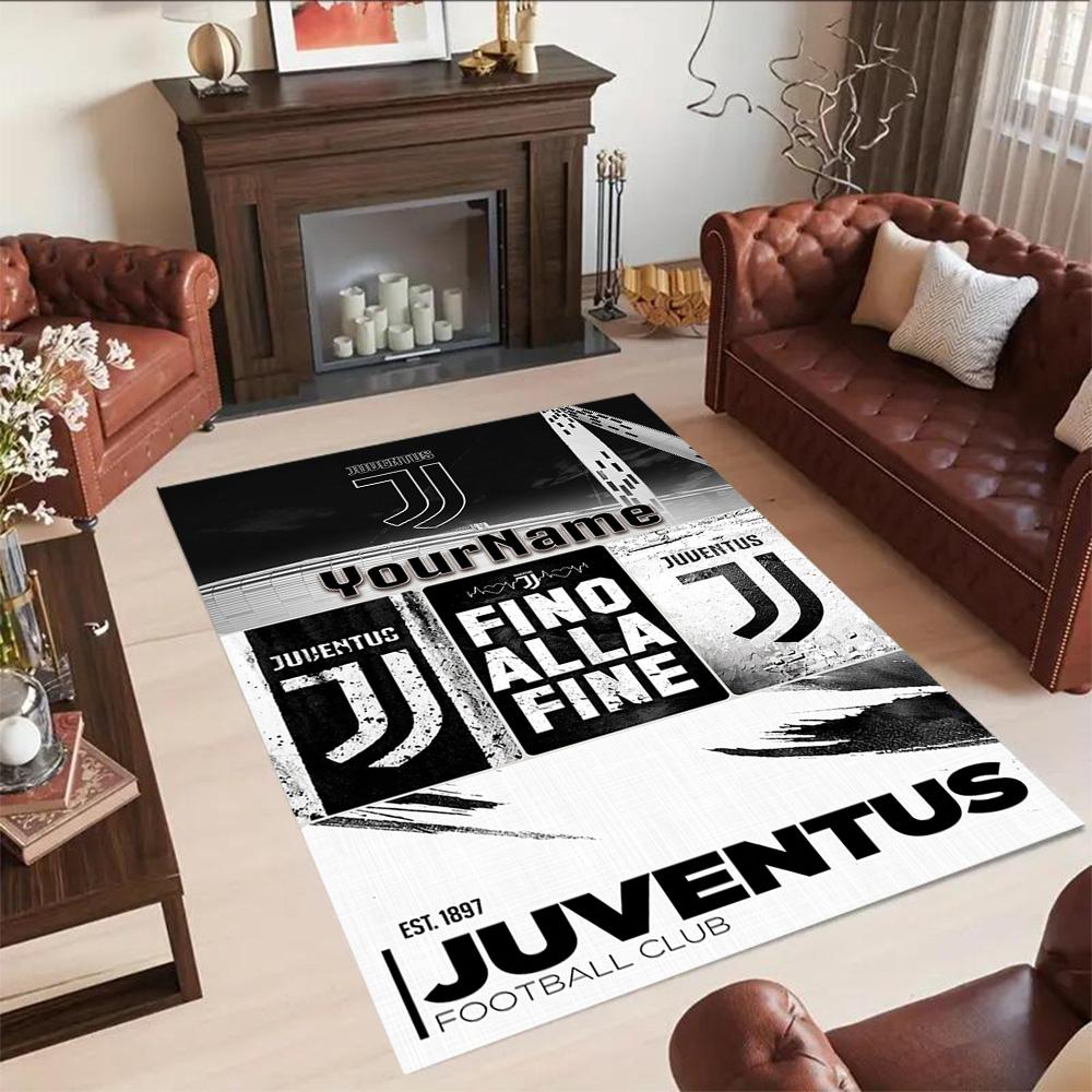Juventus Customize Text Floor Mat Design for Dining Room Foyer Decorate Room Hallway Antislip Carpet Anime Office Decor Wedding Party Gift