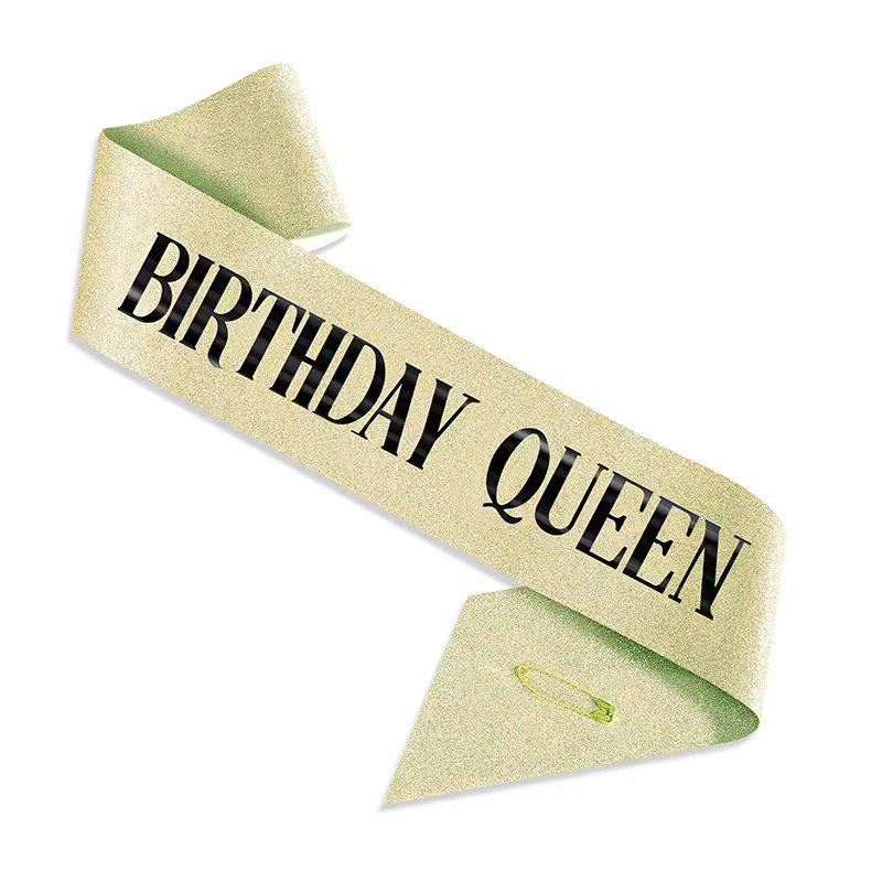 European and American Birthday Crown Headband Hairpin - "Happy Birthday"