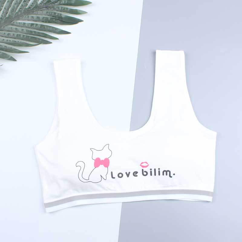 Girls' Developmental Padded Bra with Wide Straps - Printed Tube Top Vest