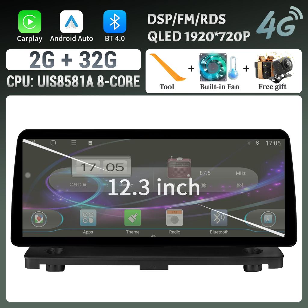 Car Radio Carplay panel Multimedia 4G GPS BT Android 14 Navigation Car Stereos For VOLVO XC90 2004-2013 12.3″ Screen Stereo