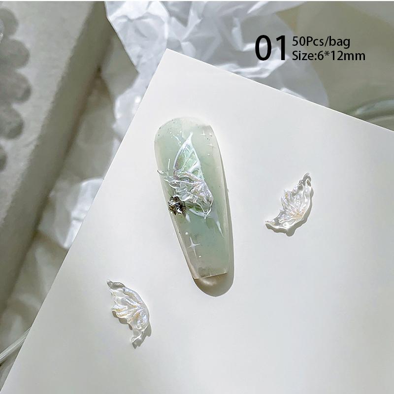 50 ks mini kosočtvercové kamínky na nehty s plochým dnem, AB barva, zdobení nehtů, křišťálové drahokamy, oslnivá manikúra, 3D dekorace na nehty