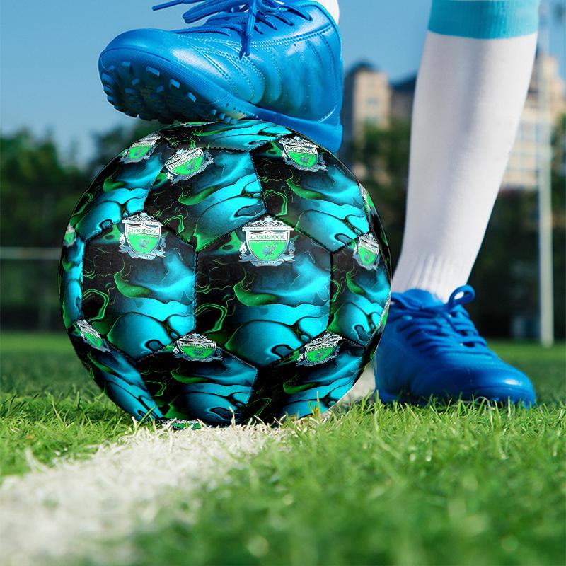Liverpool F.C Print Size 5 Soccer Ball, PU Wear Resistant Football for Match Training and Daily Practice, Birthday Gift for Soccer Fans