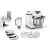 Robot multifonction compact - BOSCH MUMS2EW20 - Bol inox - 3 disques - blender 1,25L - Kit pâtisserie inclus - blanc