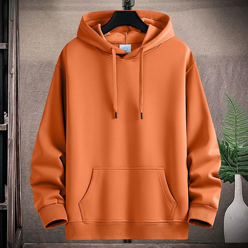 QICED Męska Moda Casual Jednolity Kolor Nadruk Jesień Zima Bluza z Kapturem Casual Chic