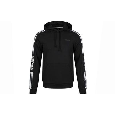 Essentials 3-Stripes Pletená mikina s kapucí Pánské mikiny Černá EI4673