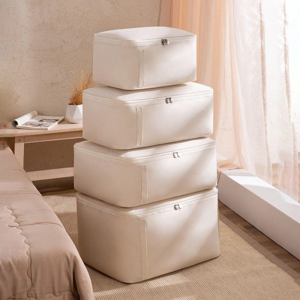 Oxford Cloth Cotton Quilt Storage Bag Visible Luggage Storage Bag Clothes Moving Bag  for Bedroom