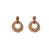 High-End Exaggerated Earrings Bohemian Long Woven Hollow Circle Studs Earrings Fashionable And Unique Temperament Earrings