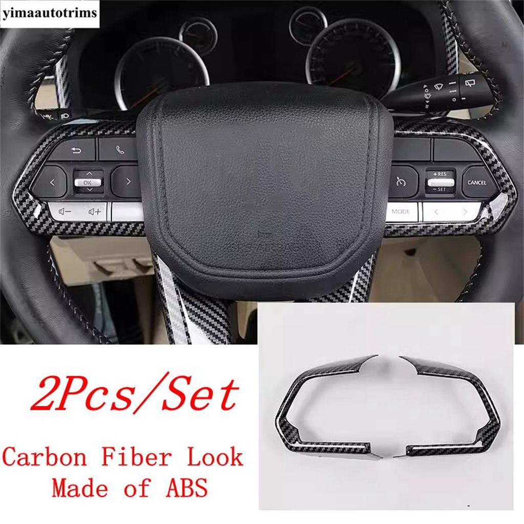 ABS Car Steering Wheel Button Decorative Sequ Cover Trim Accessories Interior For Toyota Land Cruiser 300 LC300  - 2025