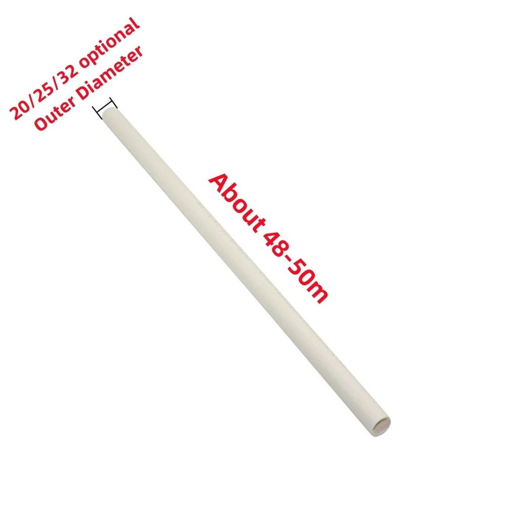 2Pcs PVC Pipe Fittings OD 20/25/32mm Tube Lenght 48-50cm DIY Fish Tank Garden Irrigation Plastic Drainage Plumbing Accessories