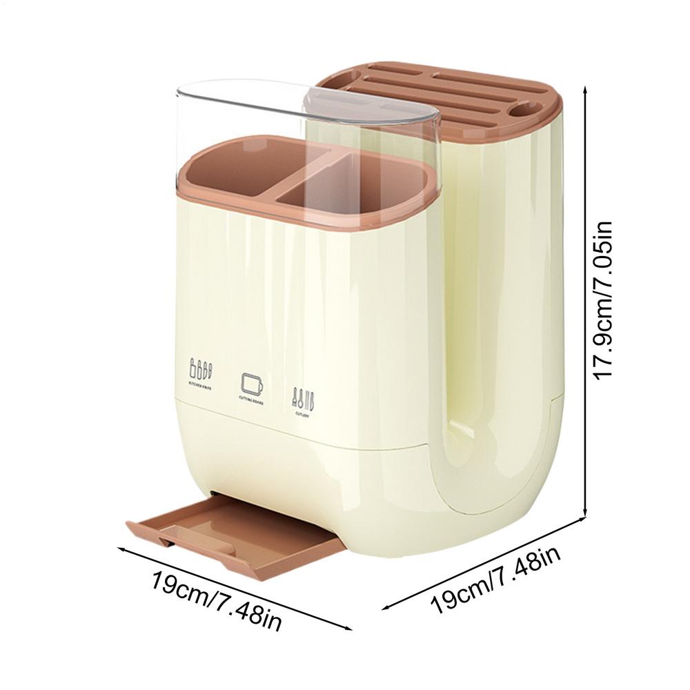 Küchenmesserhalter Schneidebretthalter Leicht zu reinigen Große Kapazität Rutschfest Abnehmbarer Organizer Utensilien Essstäbchenhalter