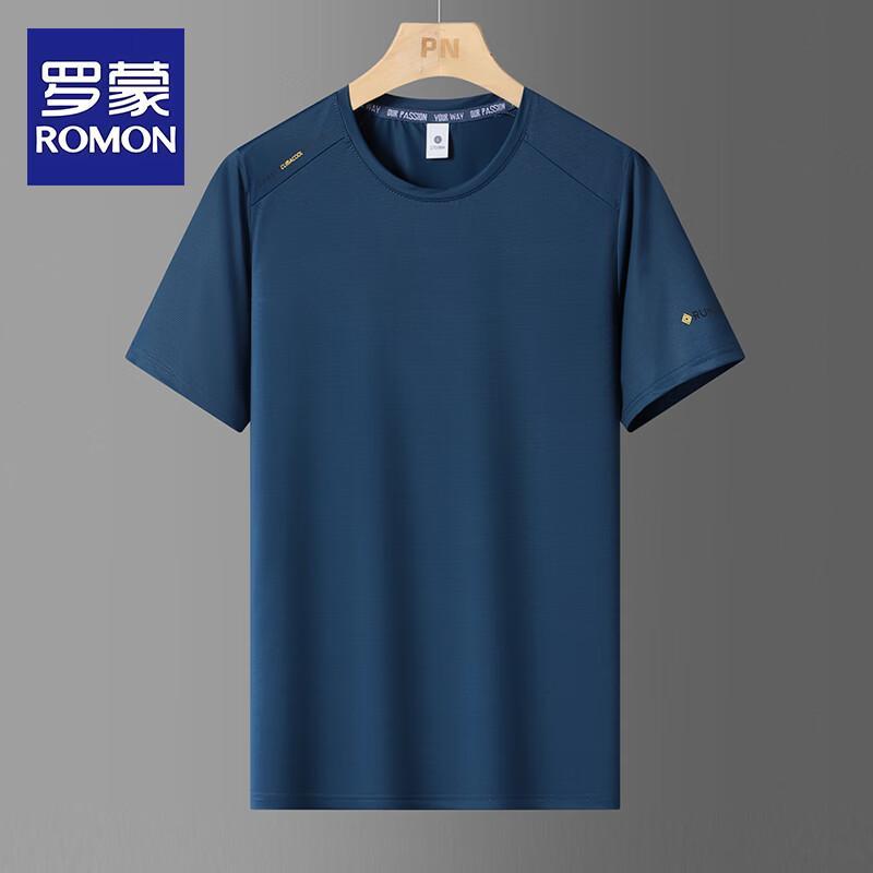 ROMON Men s Plus Size Ice Silk Breathable Quick-Dry T-Shirt 5XL