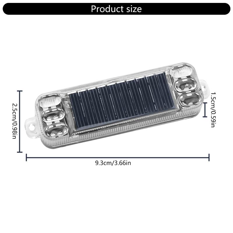 LED Solar Power Car Warning Light Anti Theft Caution Lamp Enhanced Visibility Bike Light Simple Installation for
