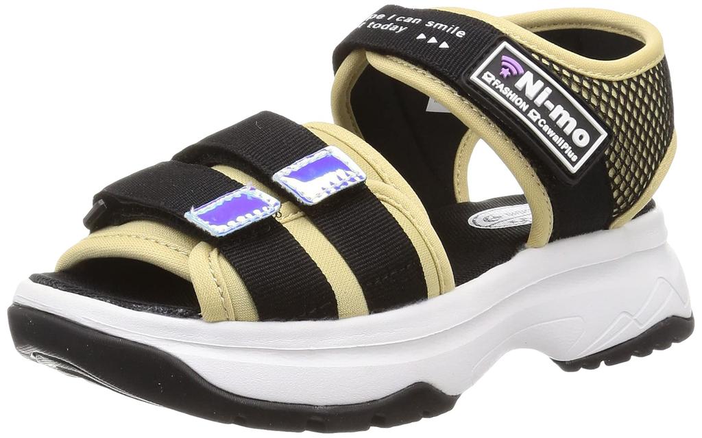 Moonstar NM J033 2E Girls' Sandals, Beige, 20.0 cm,