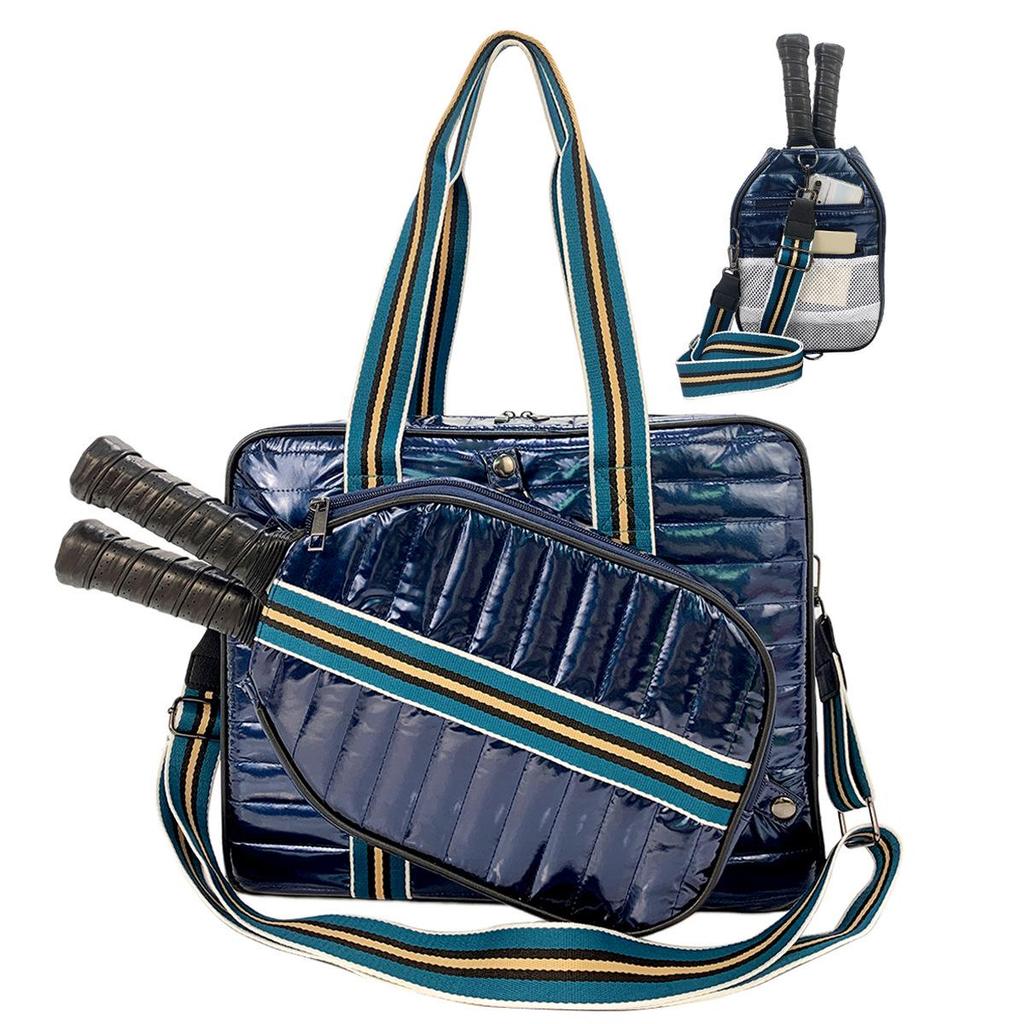 2025 Portable Sports Bag for Badminton, Tennis & Pickleball - Fits 2 Rackets, Handheld, Large-Capacity, Down Cotton